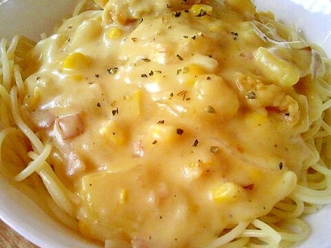 インスタントを使って簡単コーンクリームパスタ レシピ 作り方 By デラみーやん 楽天レシピ